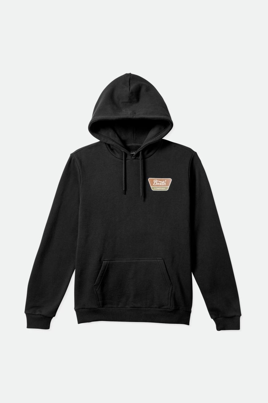 Black Men's Brixton Linwood Hoodie | 237684-ODP