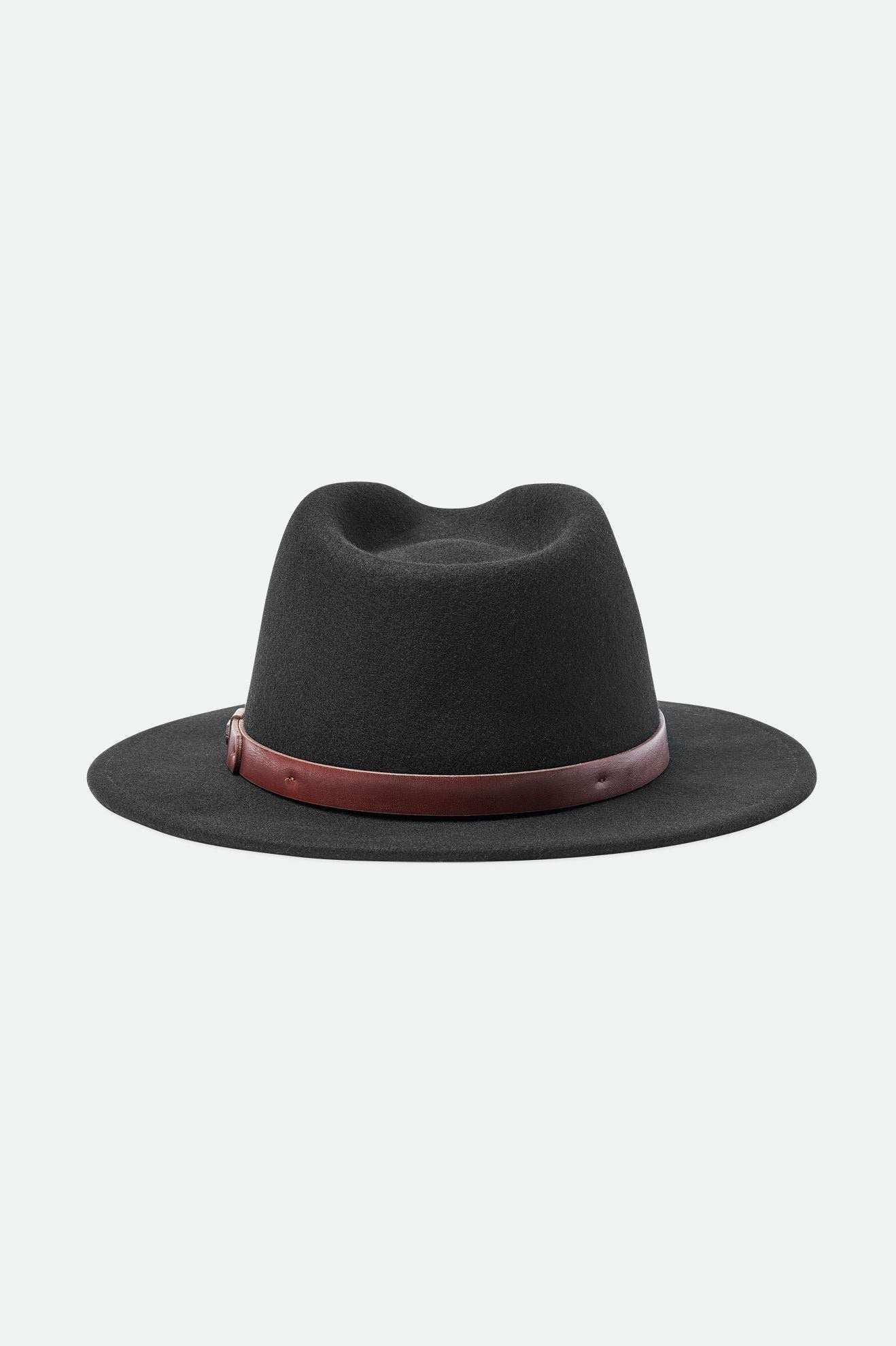 Black Men's Brixton Messer Fedoras | 210478-RAE