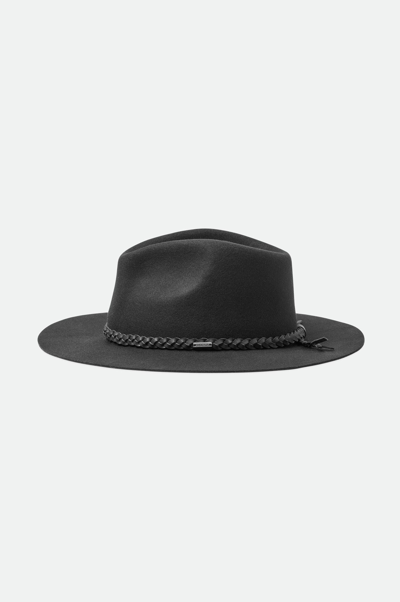 Black Men's Brixton Messer Western Fedoras | 673254-UJB