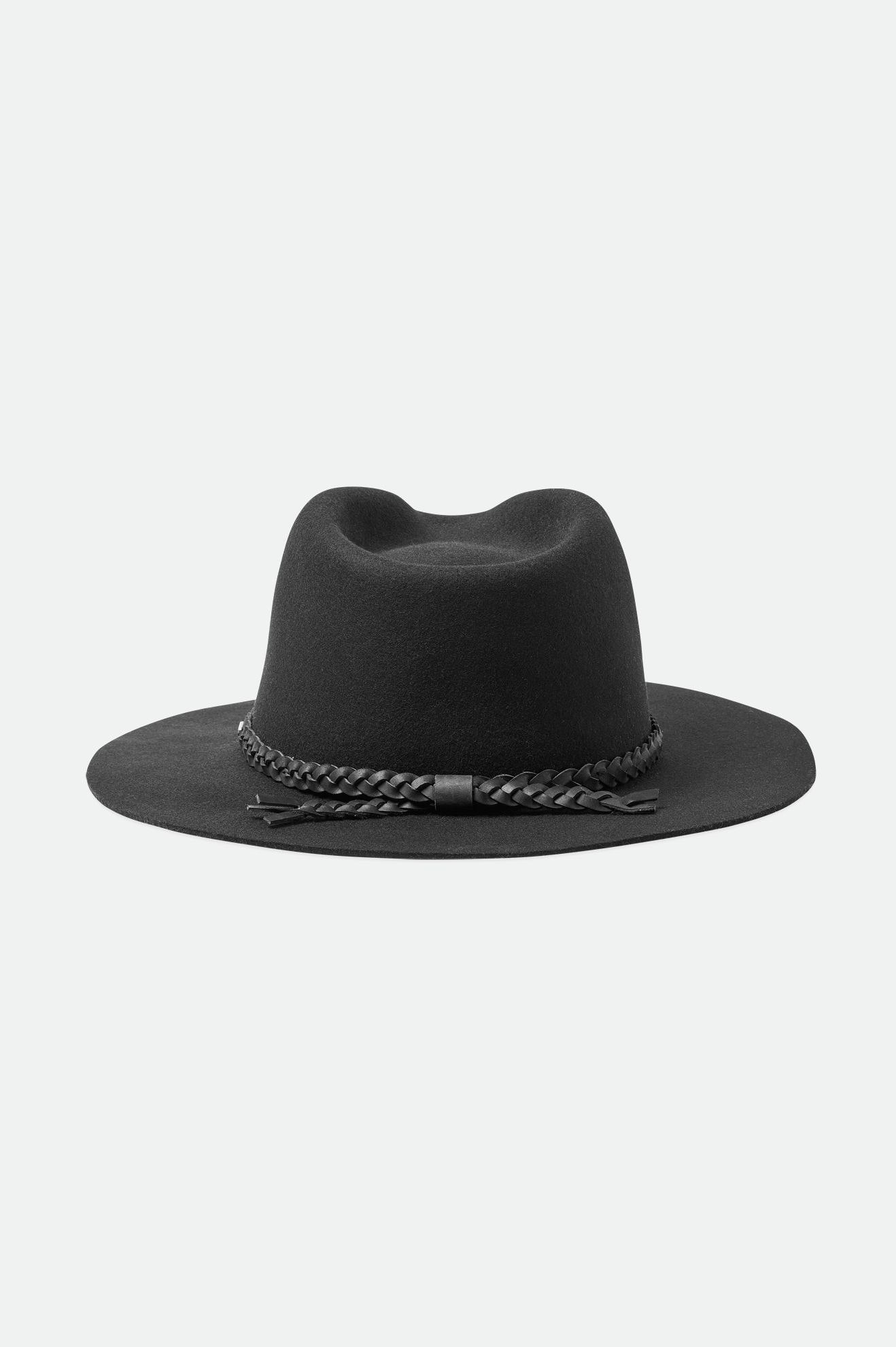 Black Men's Brixton Messer Western Fedoras | 673254-UJB