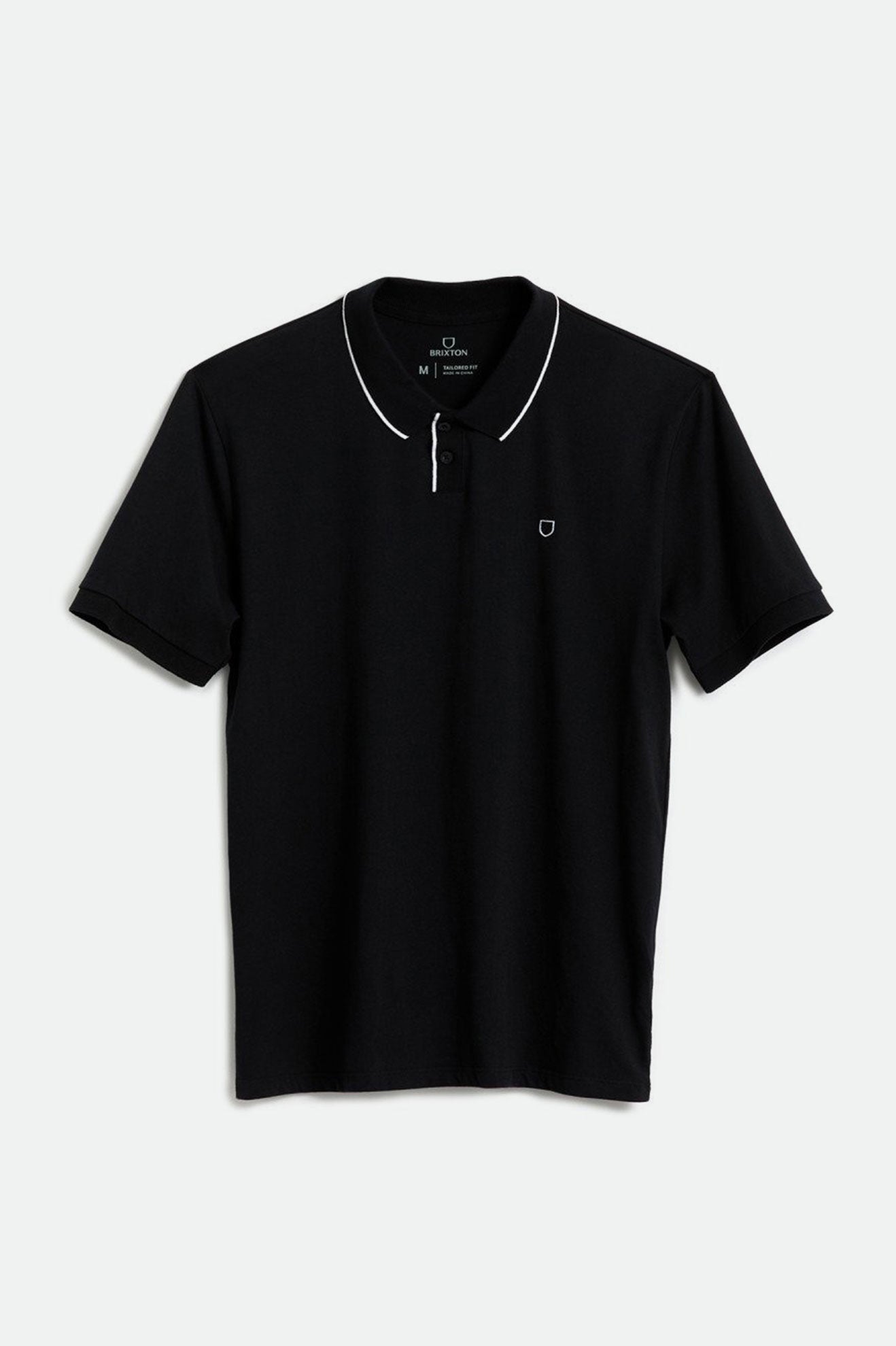 Black Men's Brixton Proper S/S Polo Knitwear | 059687-APH