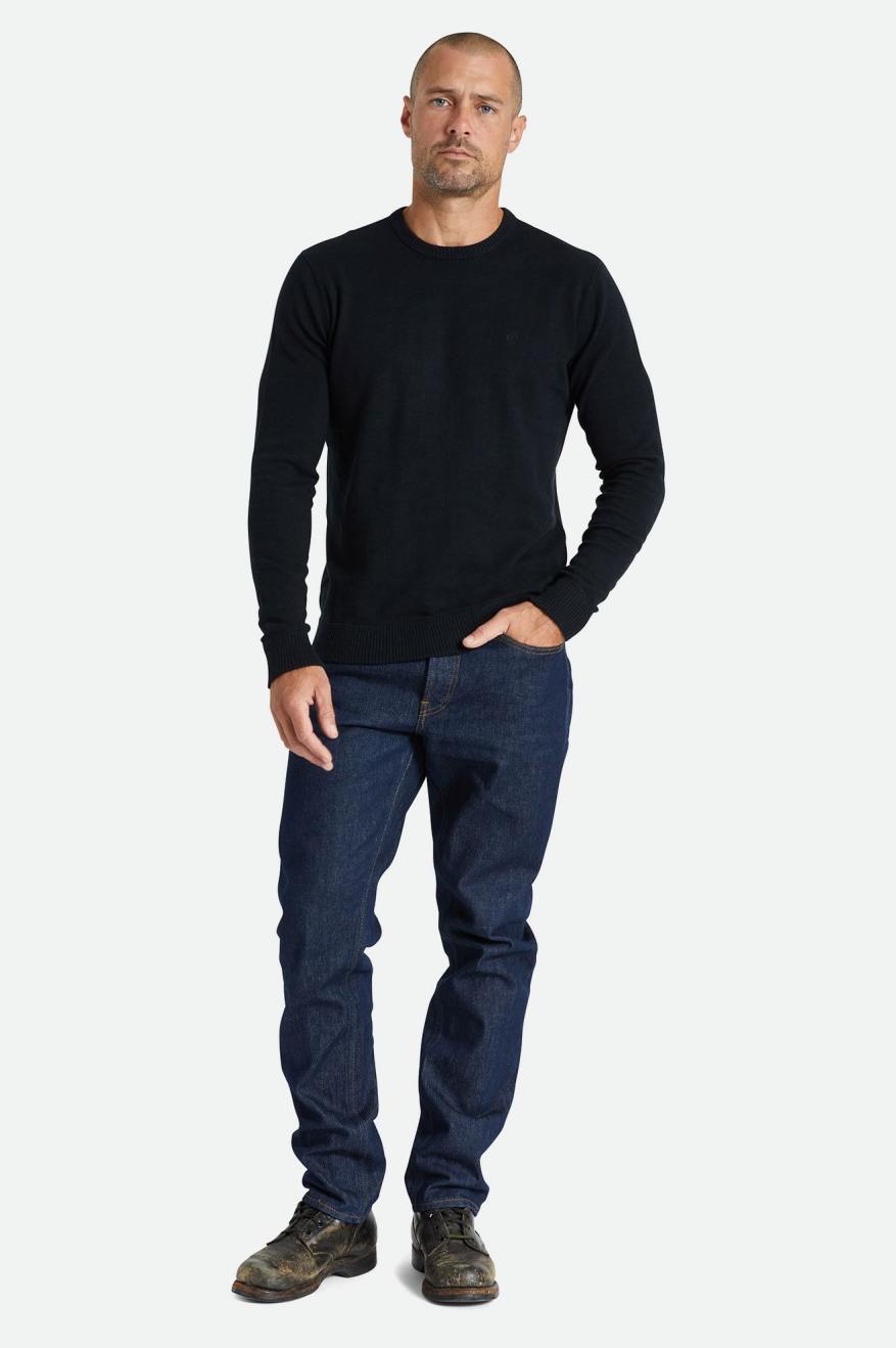 Black Men's Brixton Reserve Cashmere Sweater Knitwear | 873540-NBC