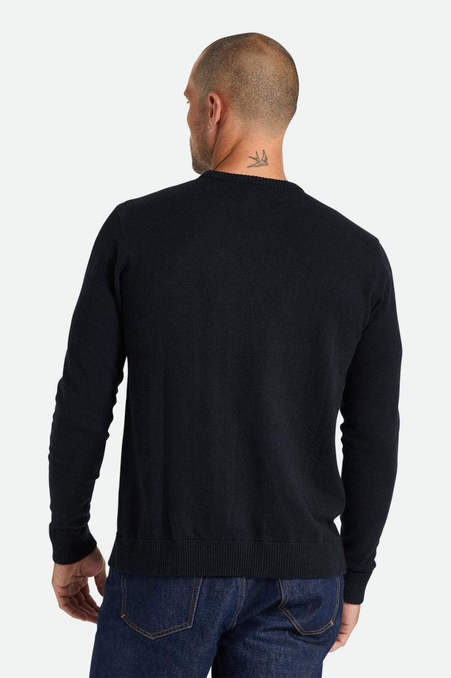 Black Men's Brixton Reserve Cashmere Sweater Knitwear | 873540-NBC