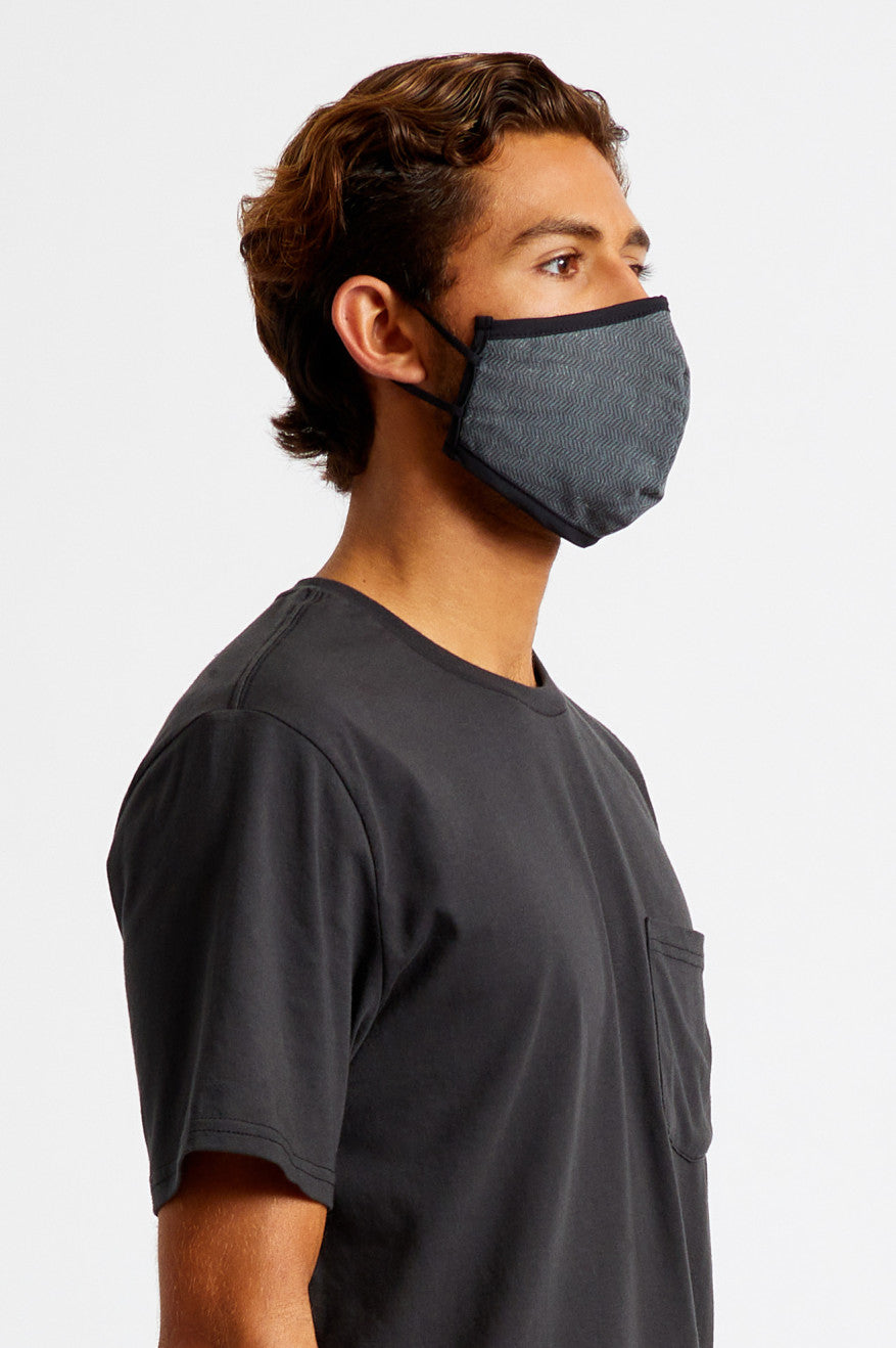 Black Unisex Brixton Antimicrobial 4-Way Stretch Face Masks | 047821-BVC