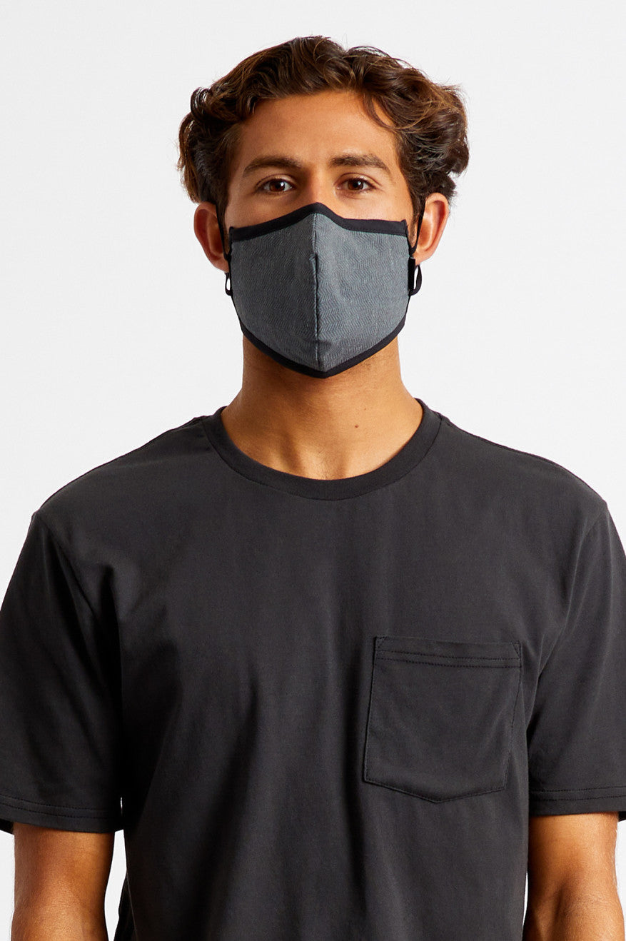 Black Unisex Brixton Antimicrobial 4-Way Stretch Face Masks | 047821-BVC