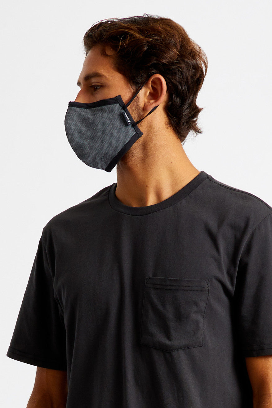 Black Unisex Brixton Antimicrobial 4-Way Stretch Face Masks | 047821-BVC