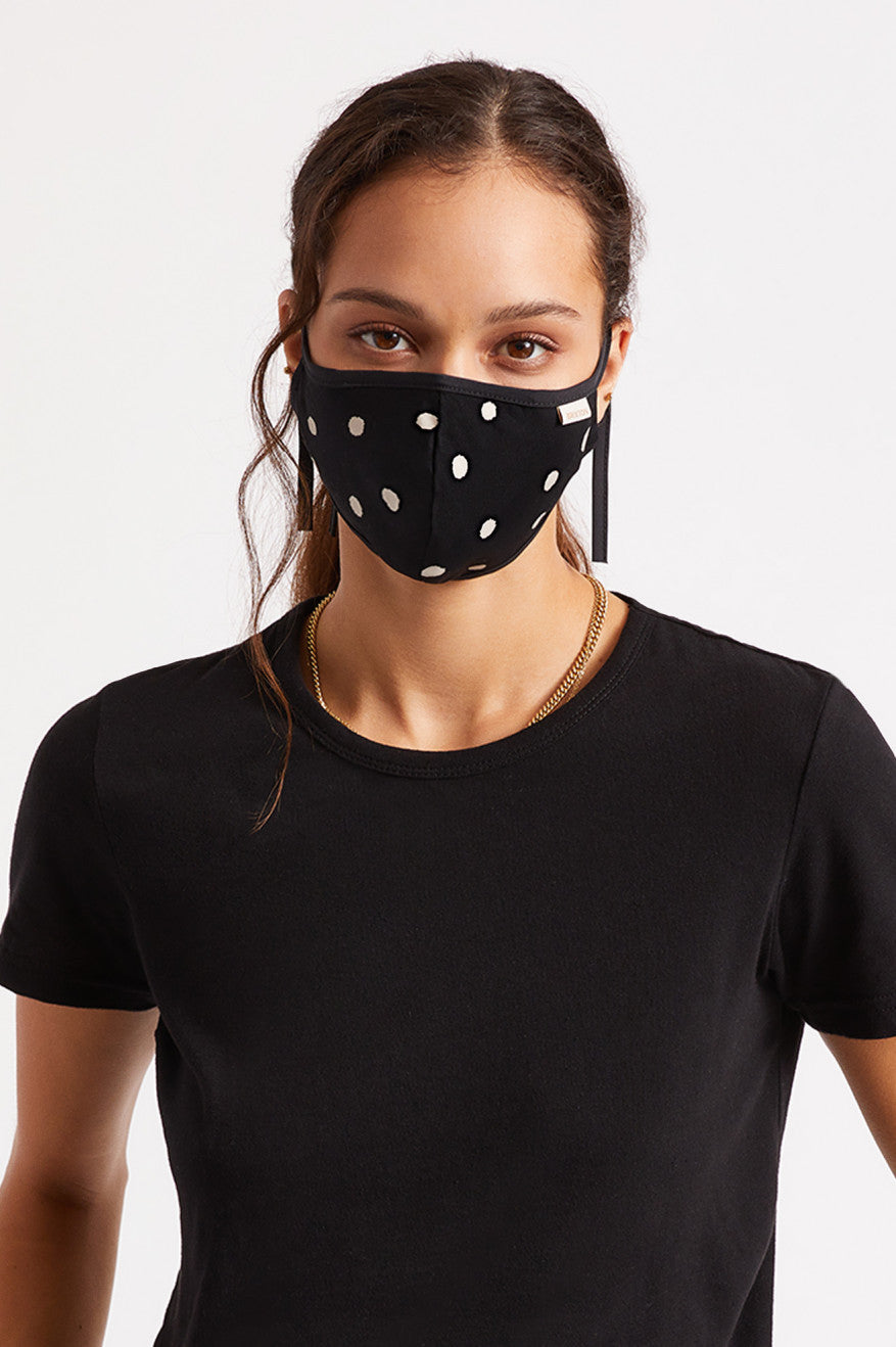 Black Unisex Brixton Lightweight Antimicrobial Face Masks | 124679-UYO