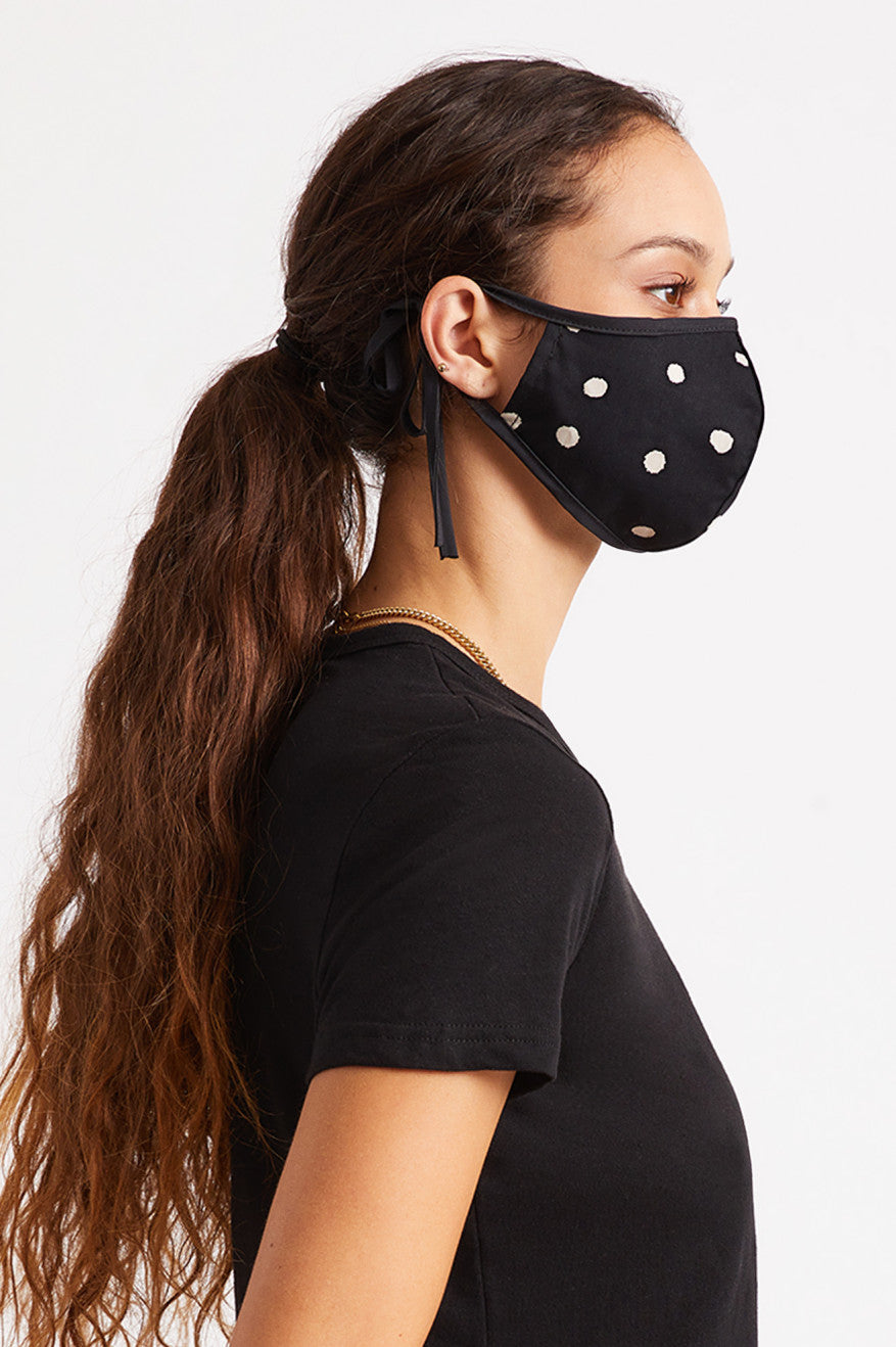 Black Unisex Brixton Lightweight Antimicrobial Face Masks | 124679-UYO