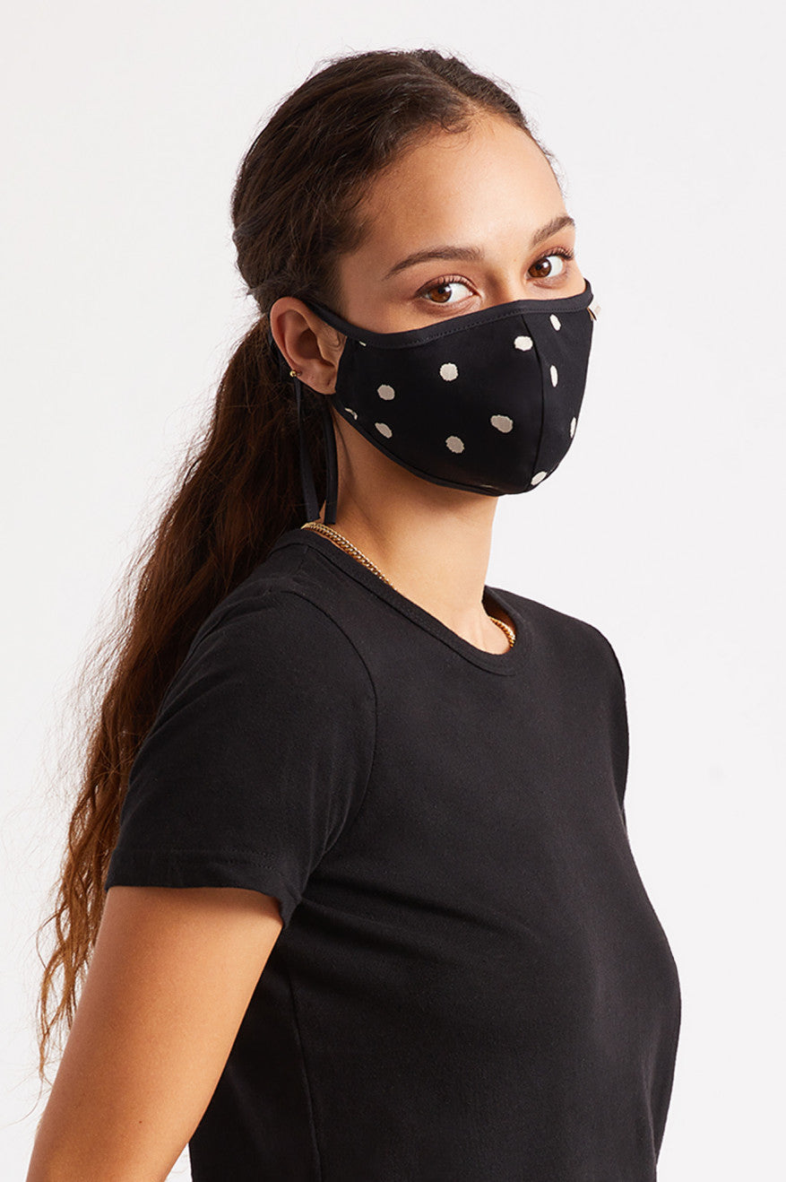 Black Unisex Brixton Lightweight Antimicrobial Face Masks | 124679-UYO