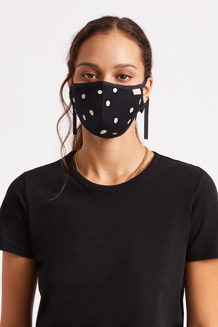 Black Unisex Brixton Lightweight Antimicrobial Face Masks | 124679-UYO