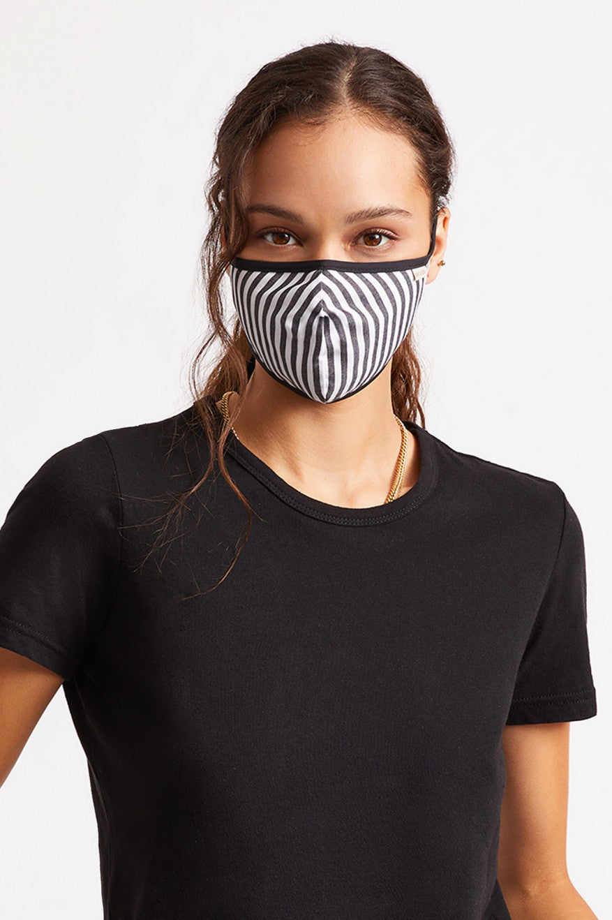 Black Unisex Brixton Lightweight Antimicrobial Face Masks | 961378-QTH