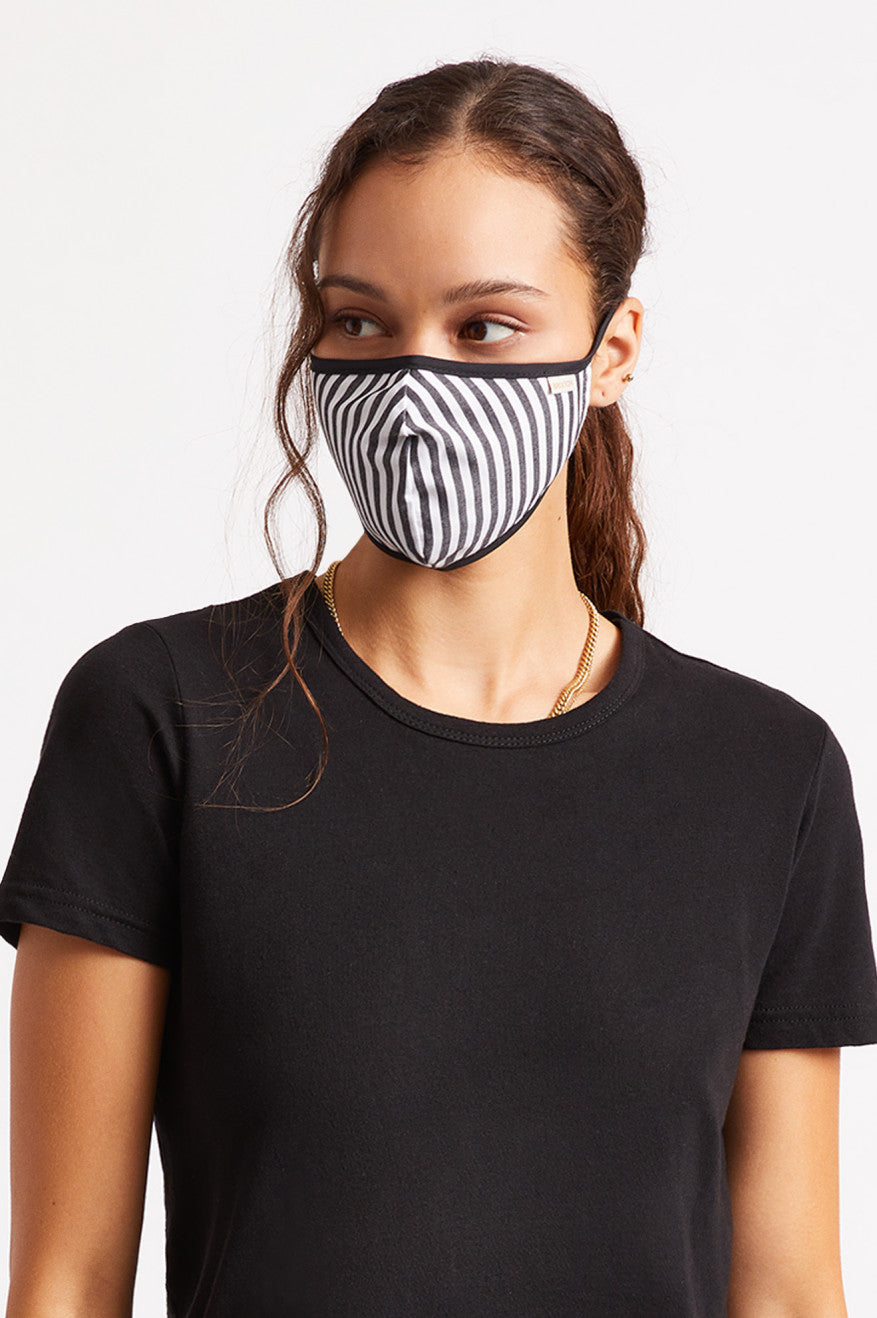 Black Unisex Brixton Lightweight Antimicrobial Face Masks | 961378-QTH