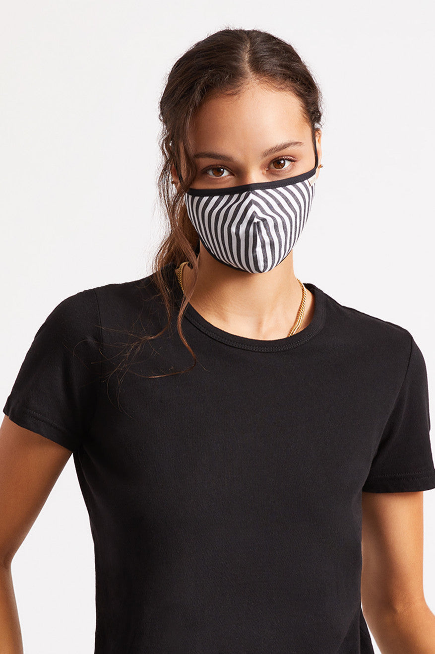 Black Unisex Brixton Lightweight Antimicrobial Face Masks | 961378-QTH