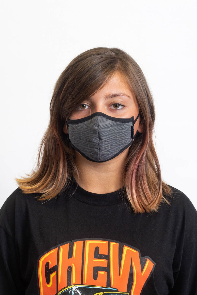 Black Unisex Brixton Youth Antimicrobial Face Masks | 410875-VZL