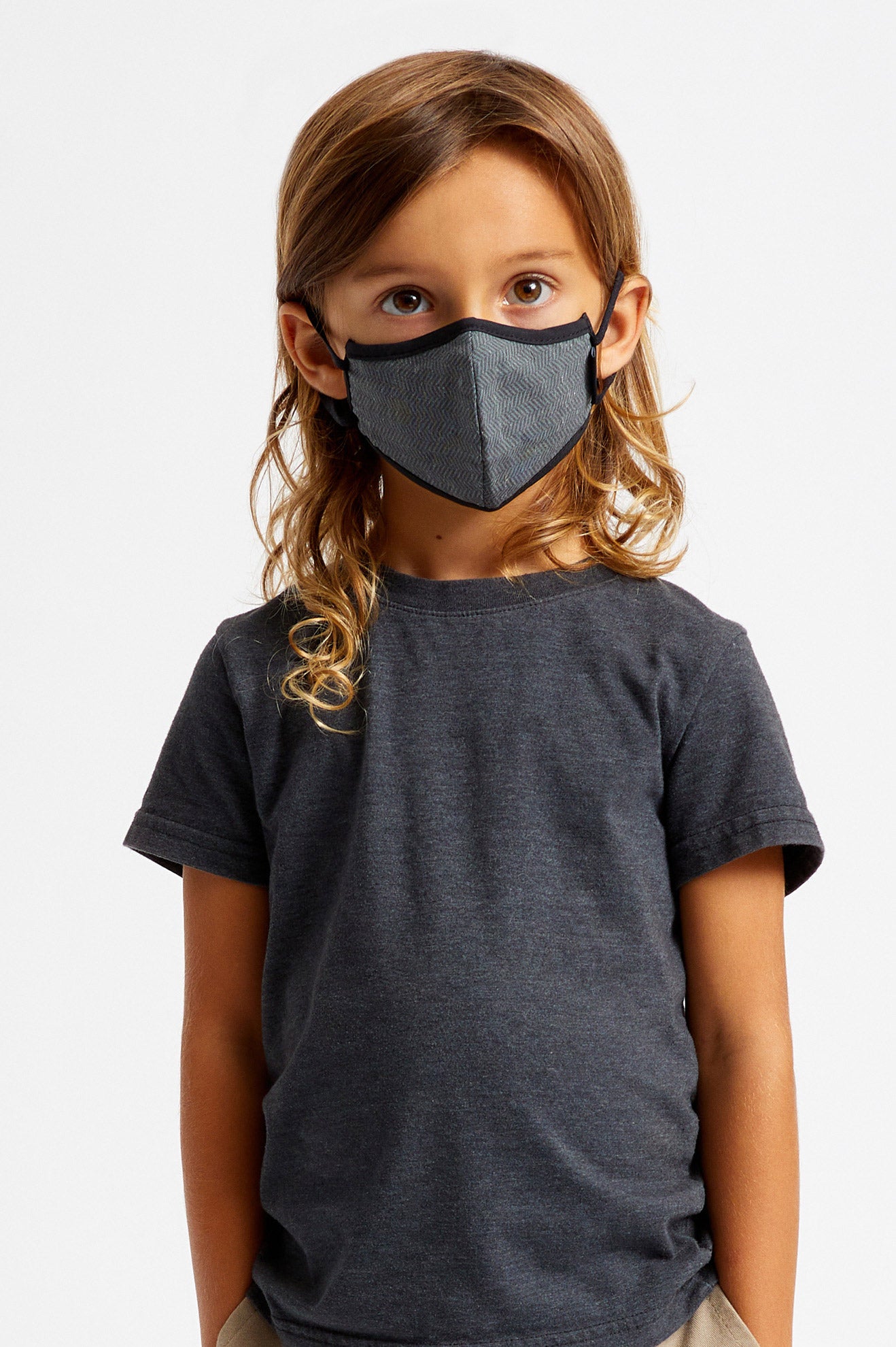 Black Unisex Brixton Youth Antimicrobial Face Masks | 410875-VZL