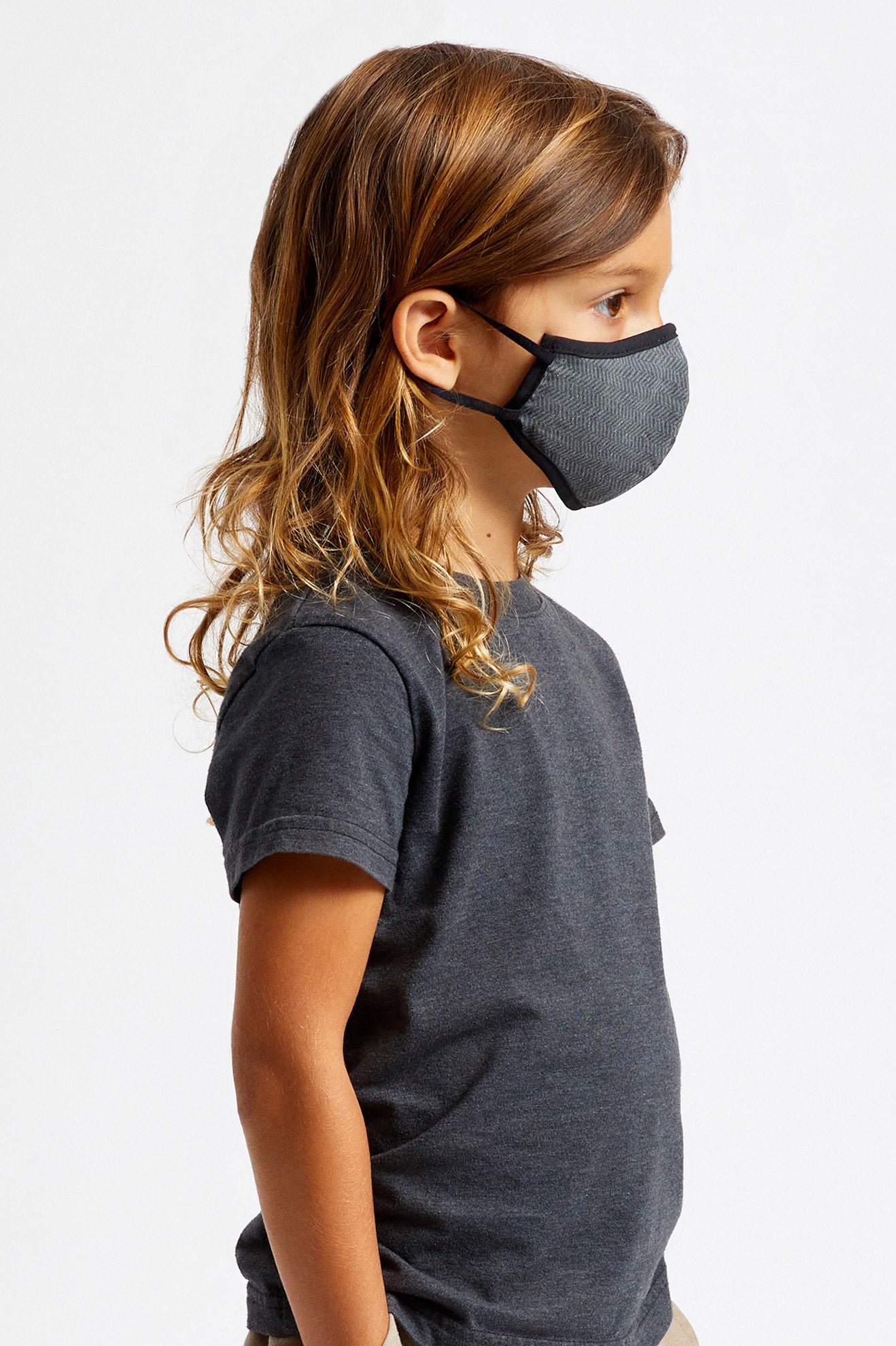 Black Unisex Brixton Youth Antimicrobial Face Masks | 410875-VZL