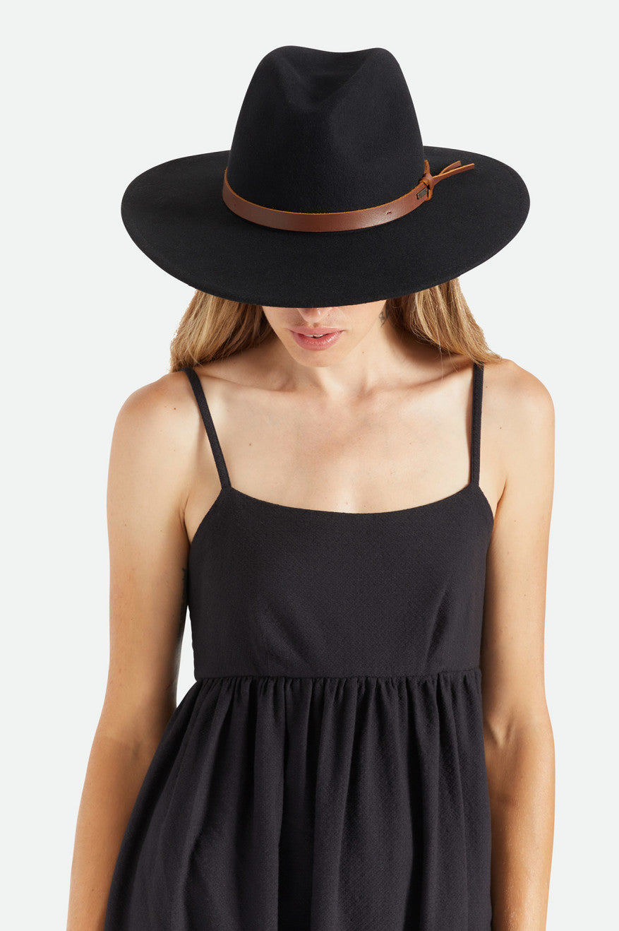 Black Women's Brixton Field Proper Hat Hats | 541079-NAU