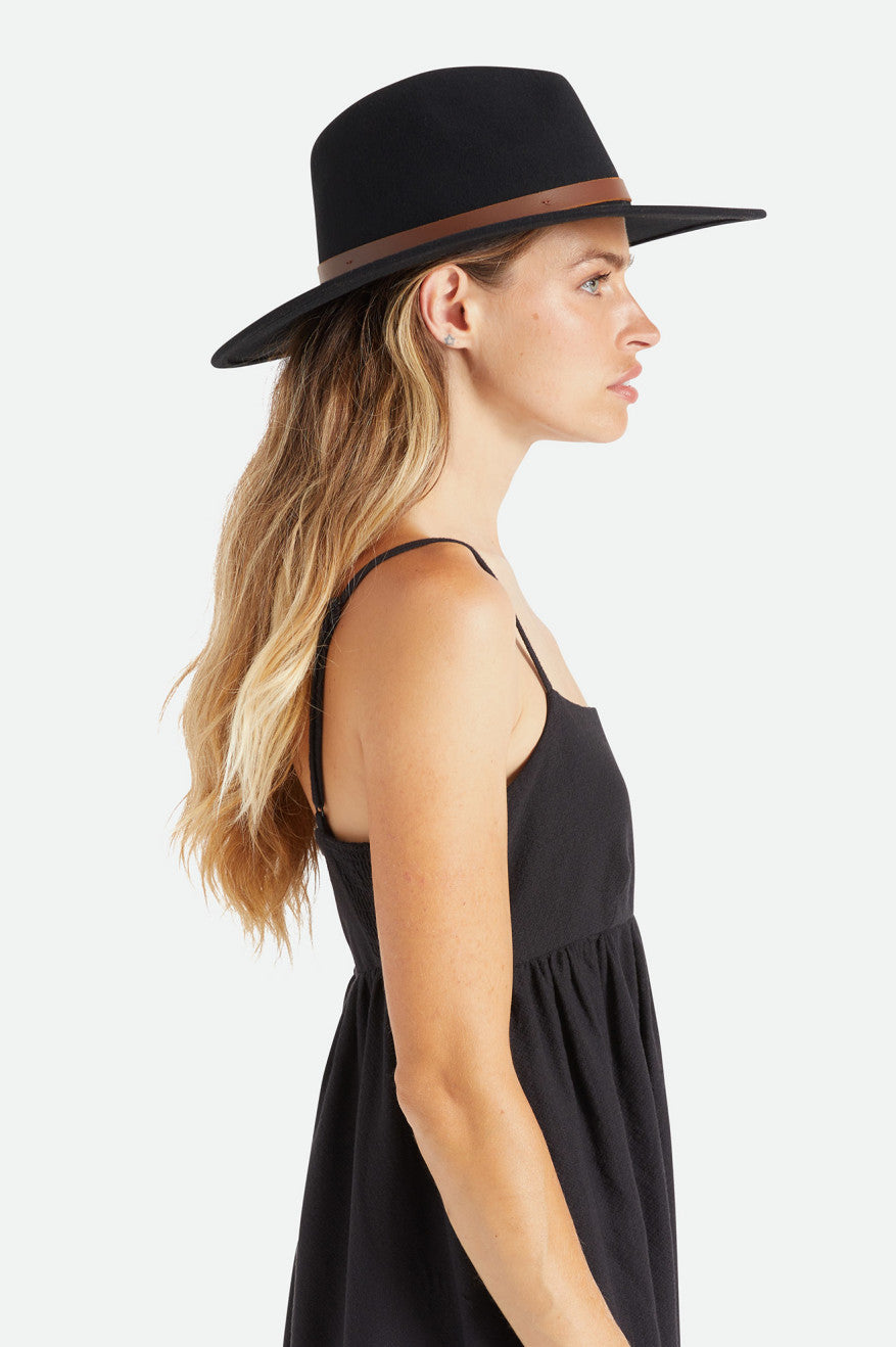 Black Women's Brixton Field Proper Hat Hats | 541079-NAU