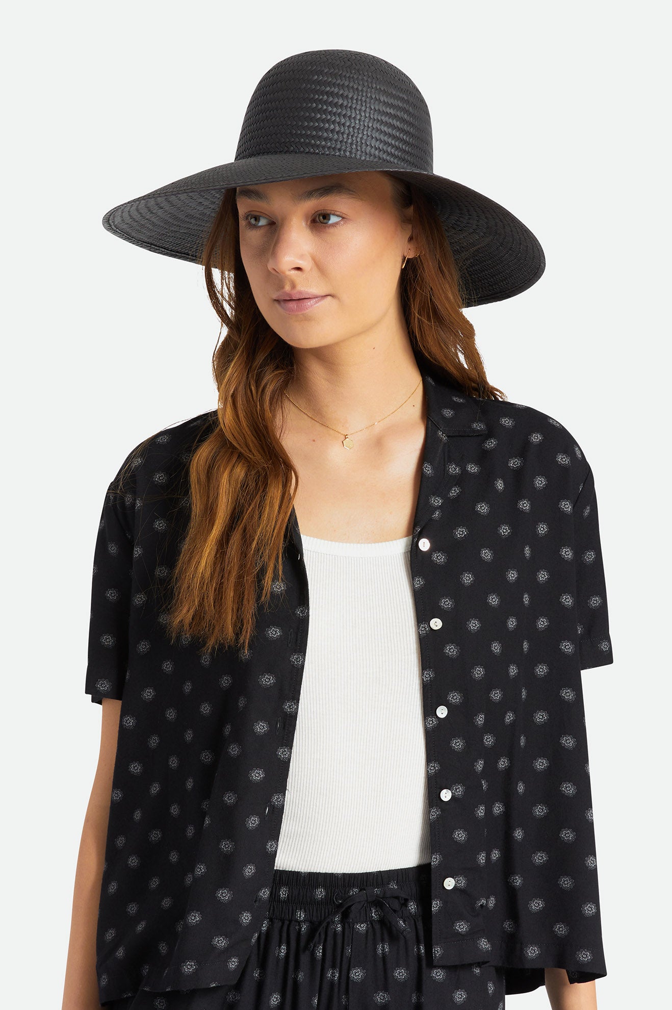 Black Women\'s Brixton Janae Sun Hat Hats | 524193-AEC