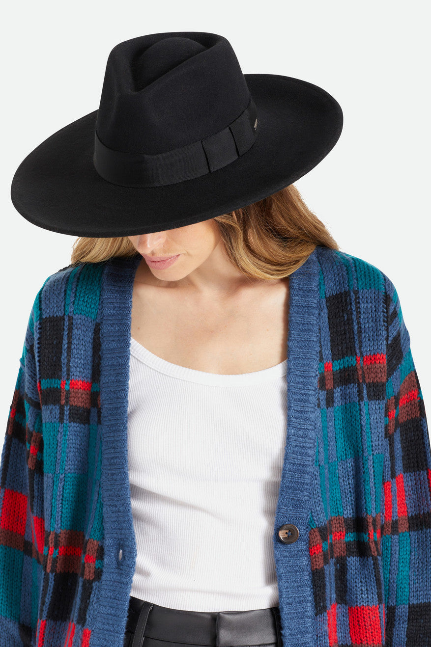 Black Women's Brixton Joanna Felt Hat Hats | 153794-CHJ