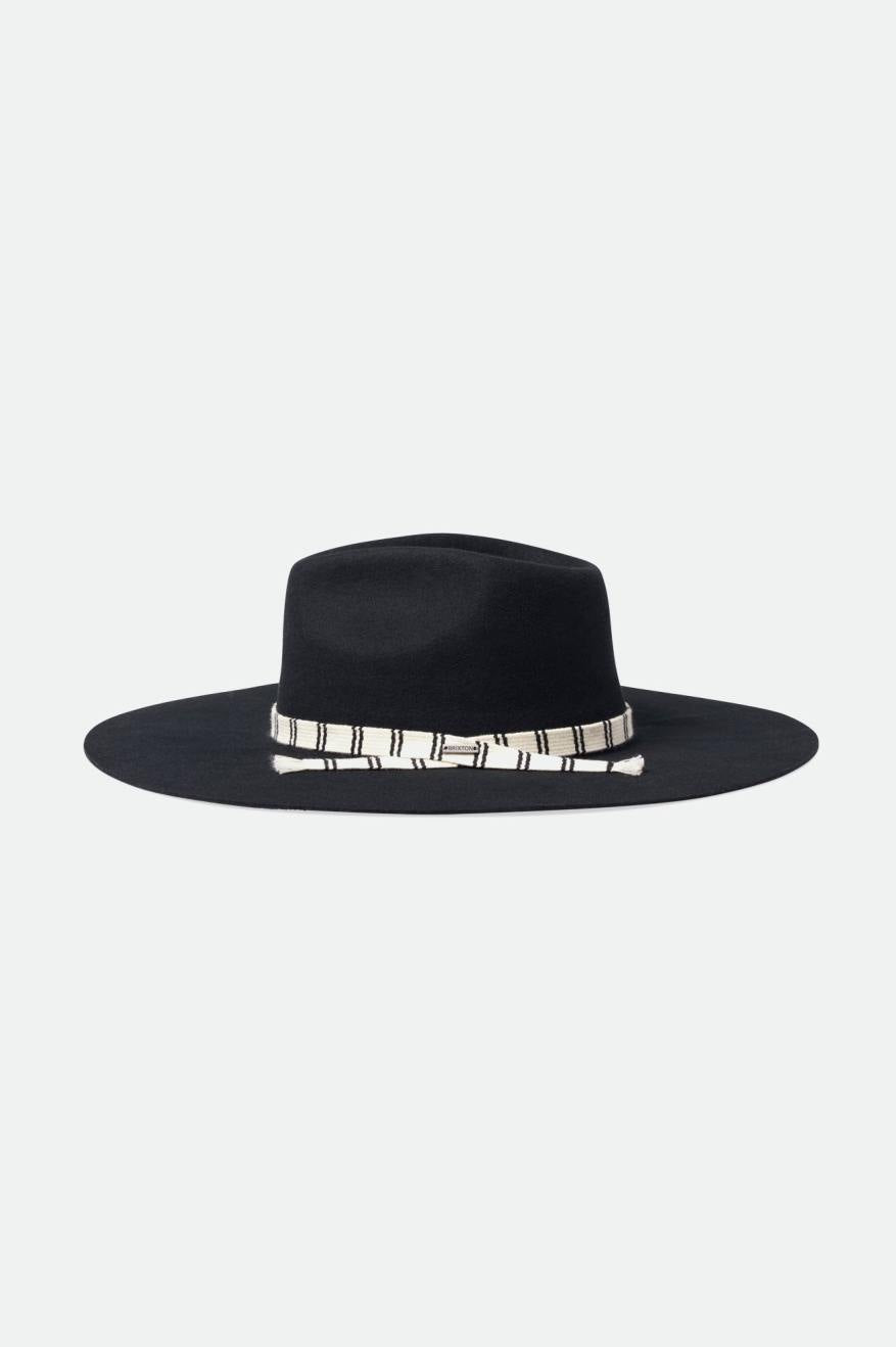 Black Women's Brixton Leigh Felt Fedora Fedoras | 780251-FID