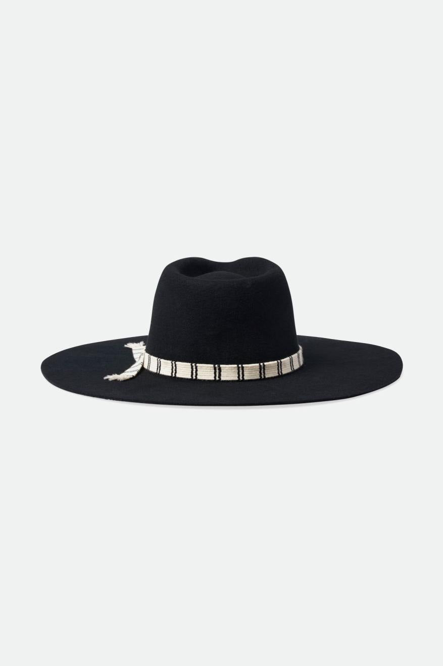 Black Women's Brixton Leigh Felt Fedora Fedoras | 780251-FID