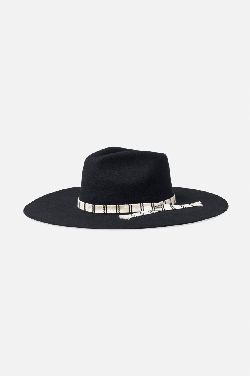 Black Women\'s Brixton Leigh Felt Fedora Fedoras | 780251-FID