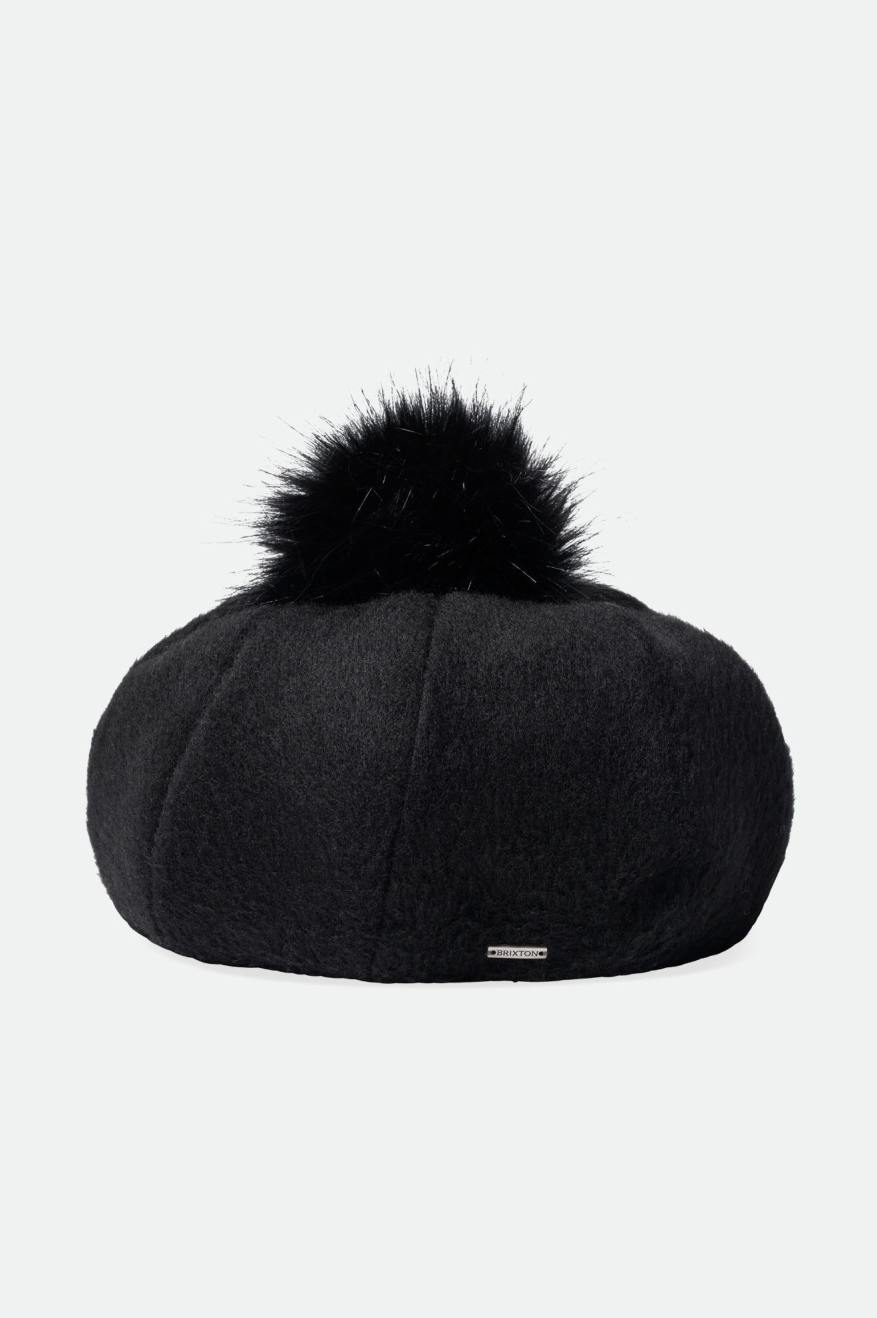 Black Women's Brixton Natalie Oversized Pom Berets | 507964-MJX