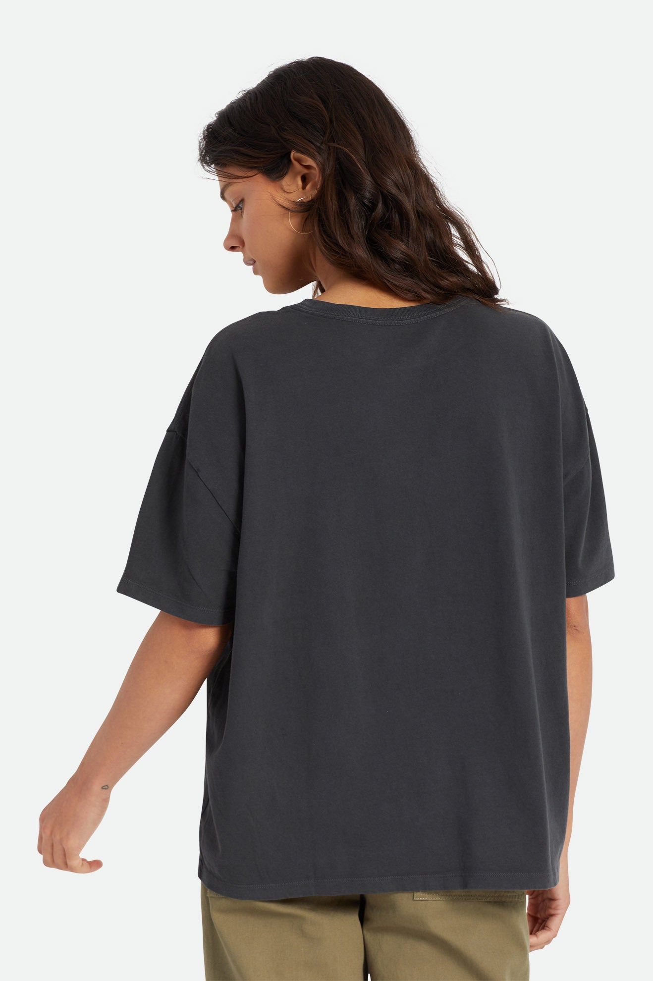 Black Women's Brixton Oversized Boyfriend Tops | 085329-TSK