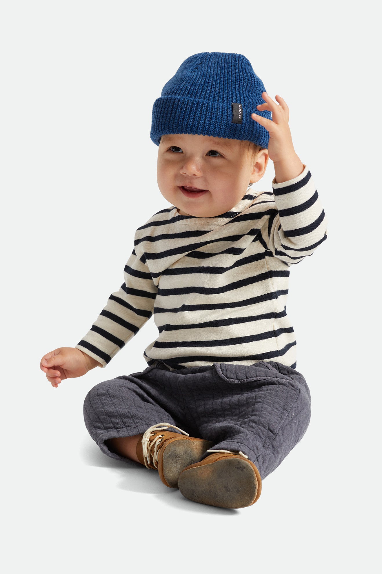 Blue Men's Brixton Baby Heist Beanie | 194738-CDY