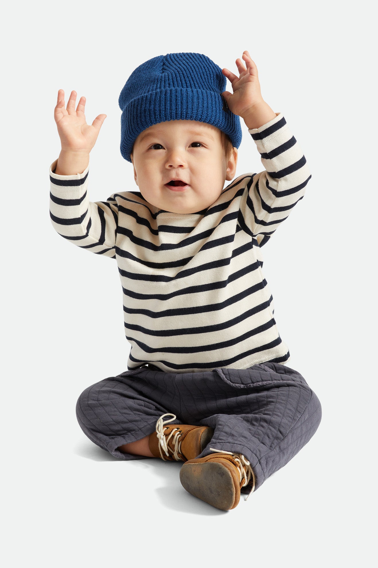 Blue Men's Brixton Baby Heist Beanie | 194738-CDY