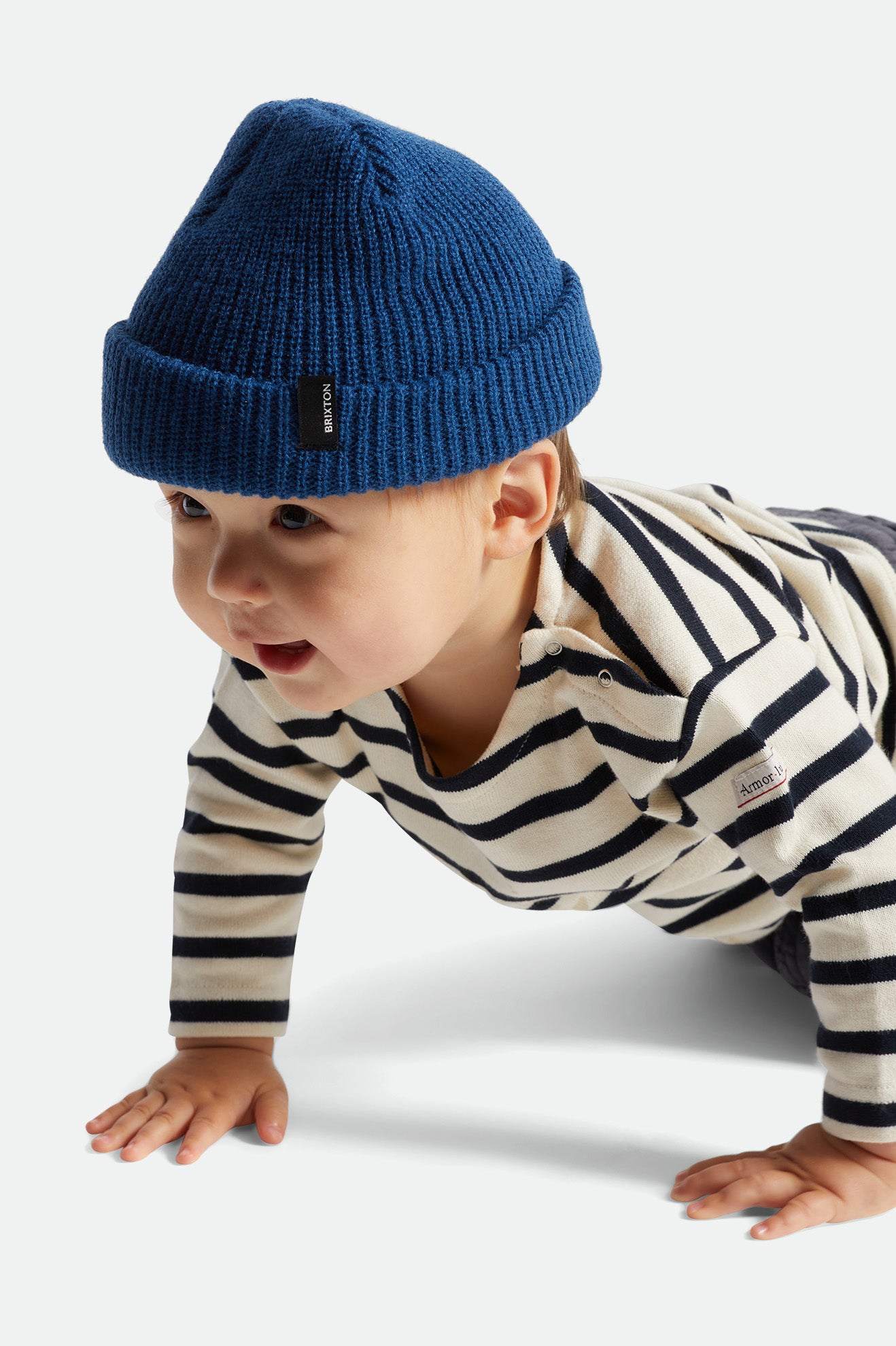 Blue Men's Brixton Baby Heist Beanie | 194738-CDY