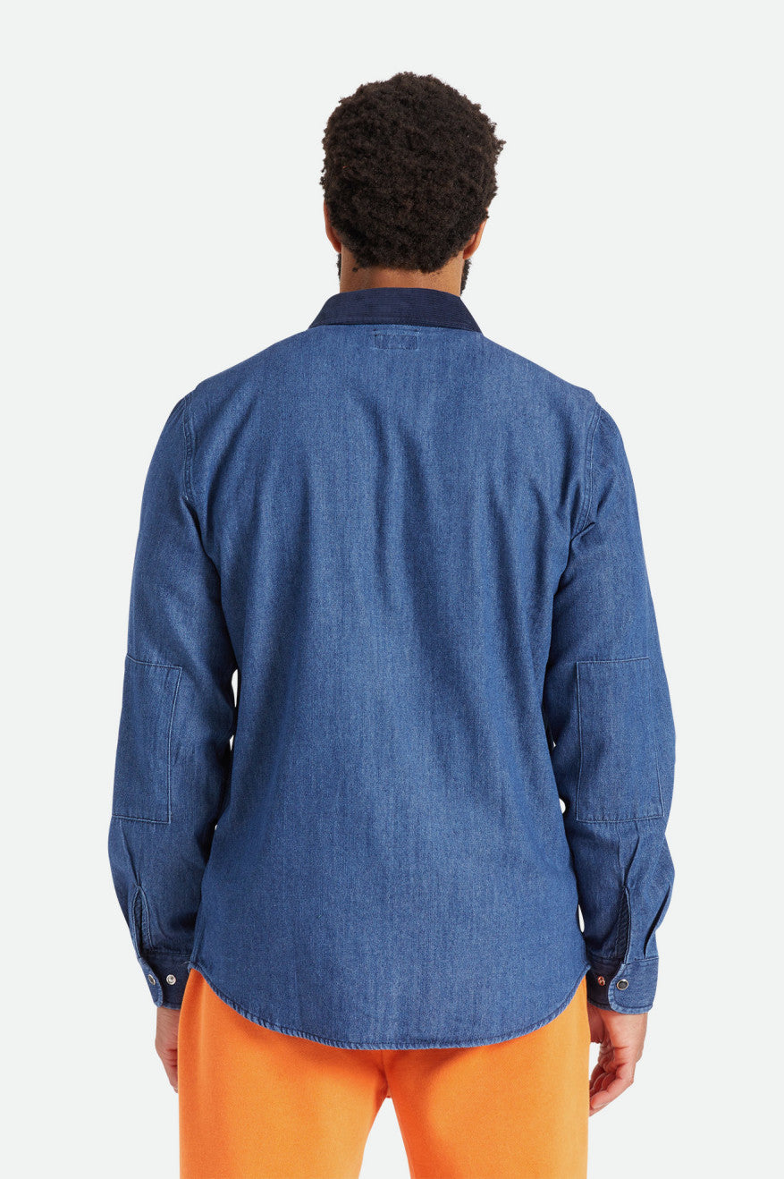 Blue Men's Brixton Bowery Reserve L/S Woven Wovens | 349658-WUL