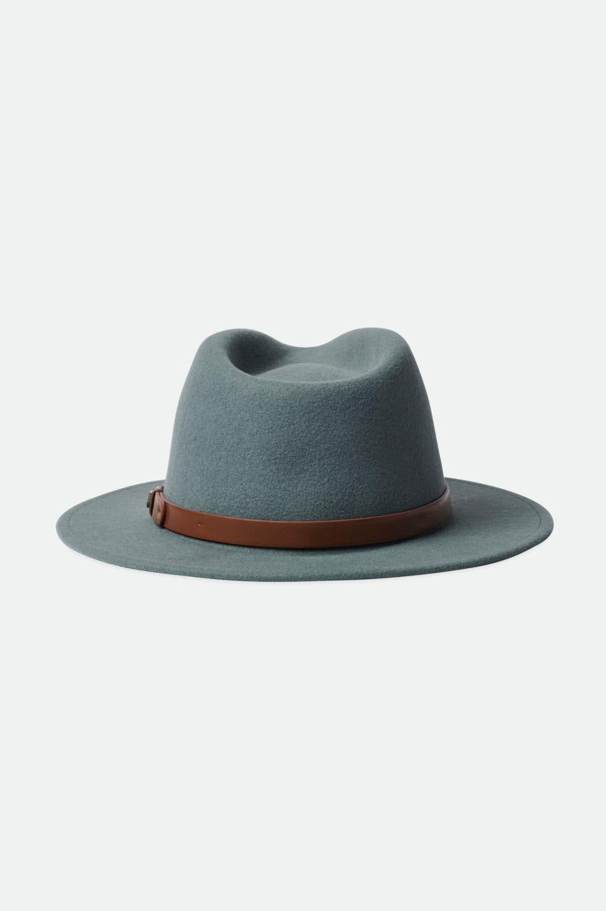 Blue Men's Brixton Messer Fedoras | 407968-RQD