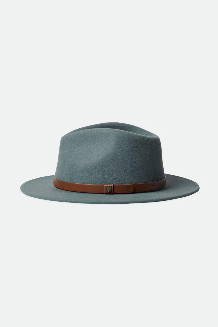 Blue Men's Brixton Messer Fedoras | 407968-RQD