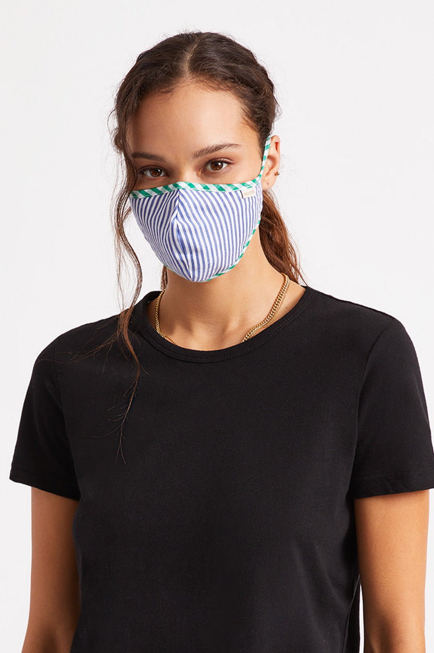 Blue Unisex Brixton Lightweight Antimicrobial Face Masks | 843196-UFI