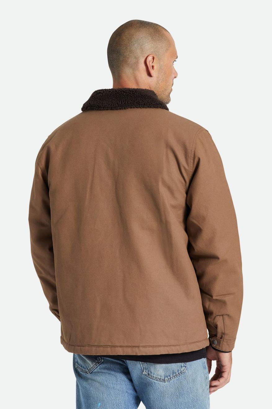 Brown Men's Brixton Beta Sherpa Lined Coaches Jackets | 732490-SPI