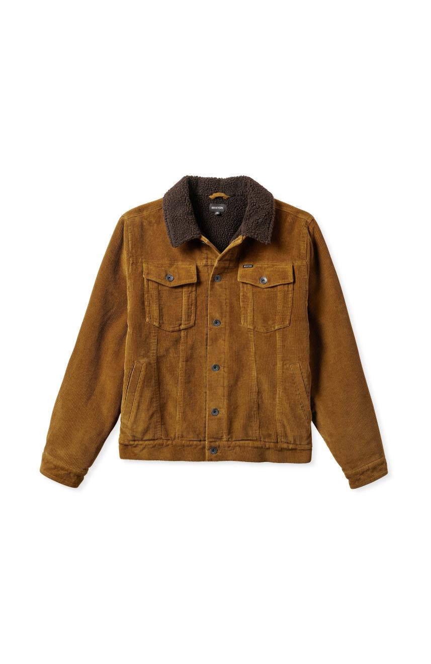 Brown Men's Brixton Cable Sherpa Lined Trucker Jackets | 839210-VSQ