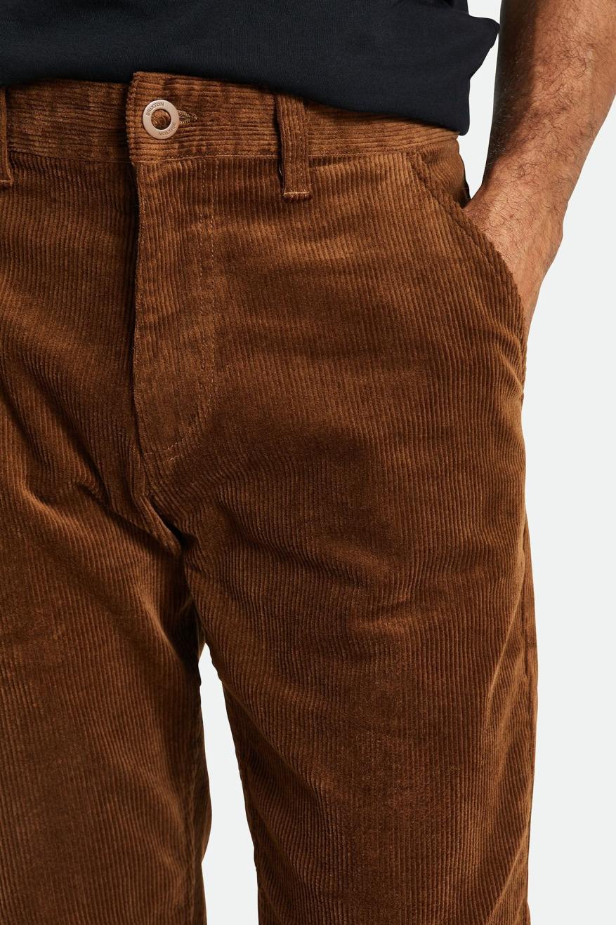 Brown Men's Brixton Choice Chino Regular Pants | 079562-VRA