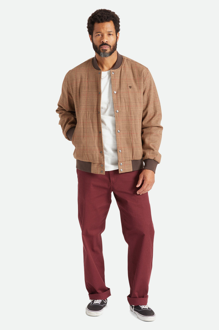 Brown Men's Brixton Dillinger Bomber Jackets | 347180-XDO