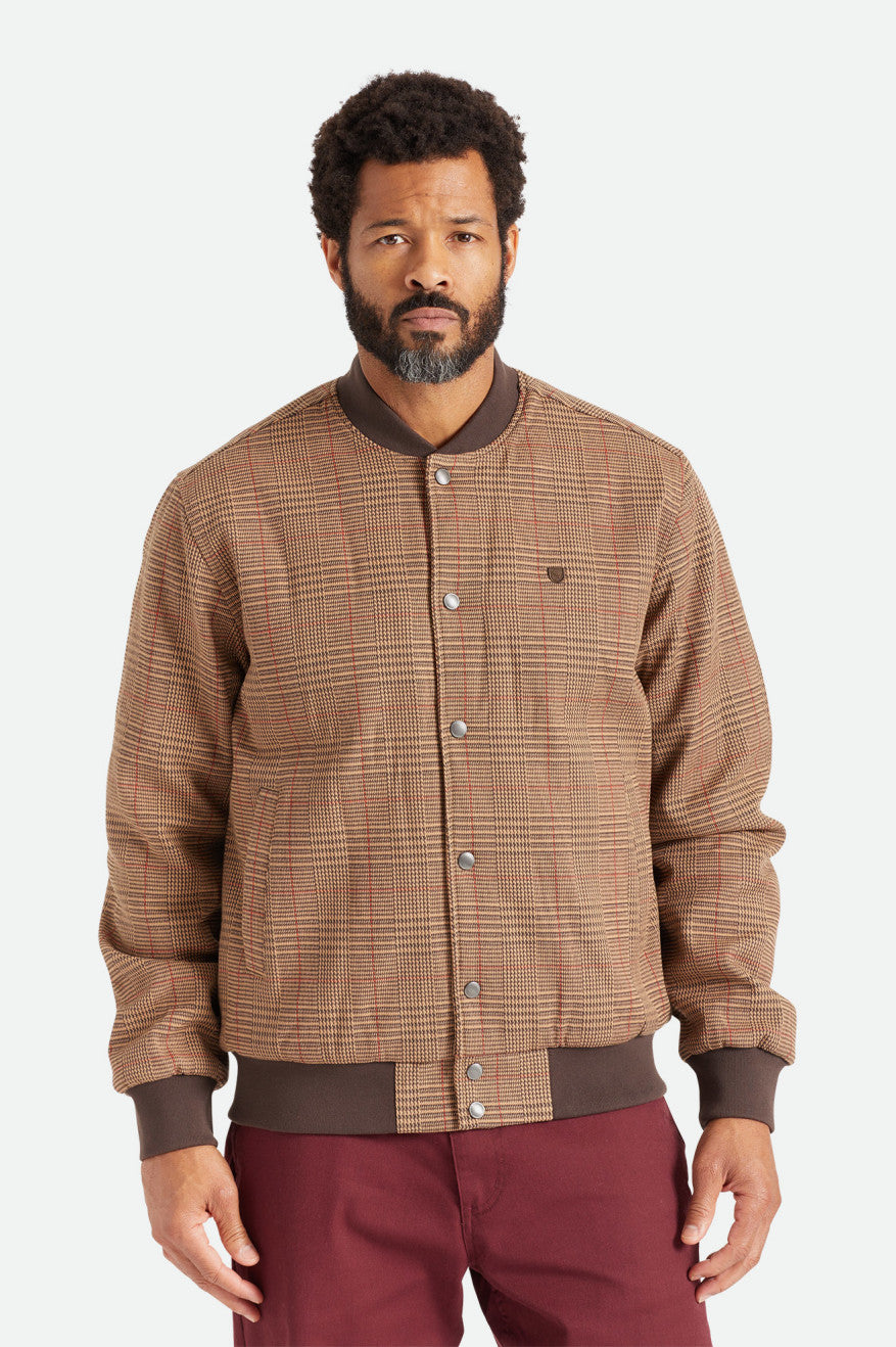 Brown Men's Brixton Dillinger Bomber Jackets | 347180-XDO