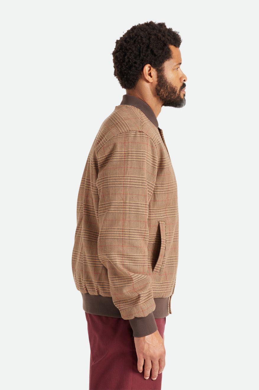 Brown Men's Brixton Dillinger Bomber Jackets | 347180-XDO