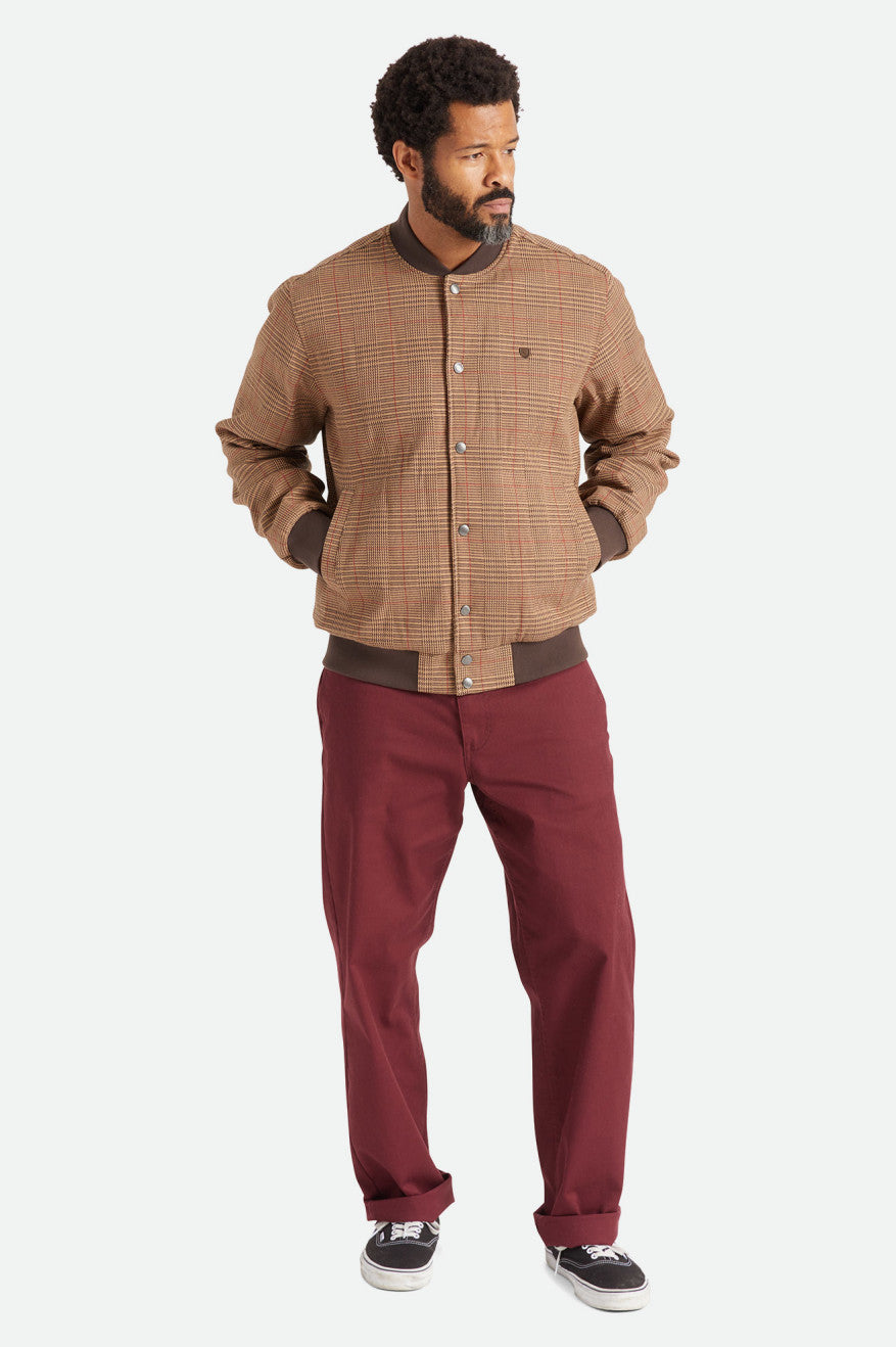 Brown Men's Brixton Dillinger Bomber Jackets | 347180-XDO