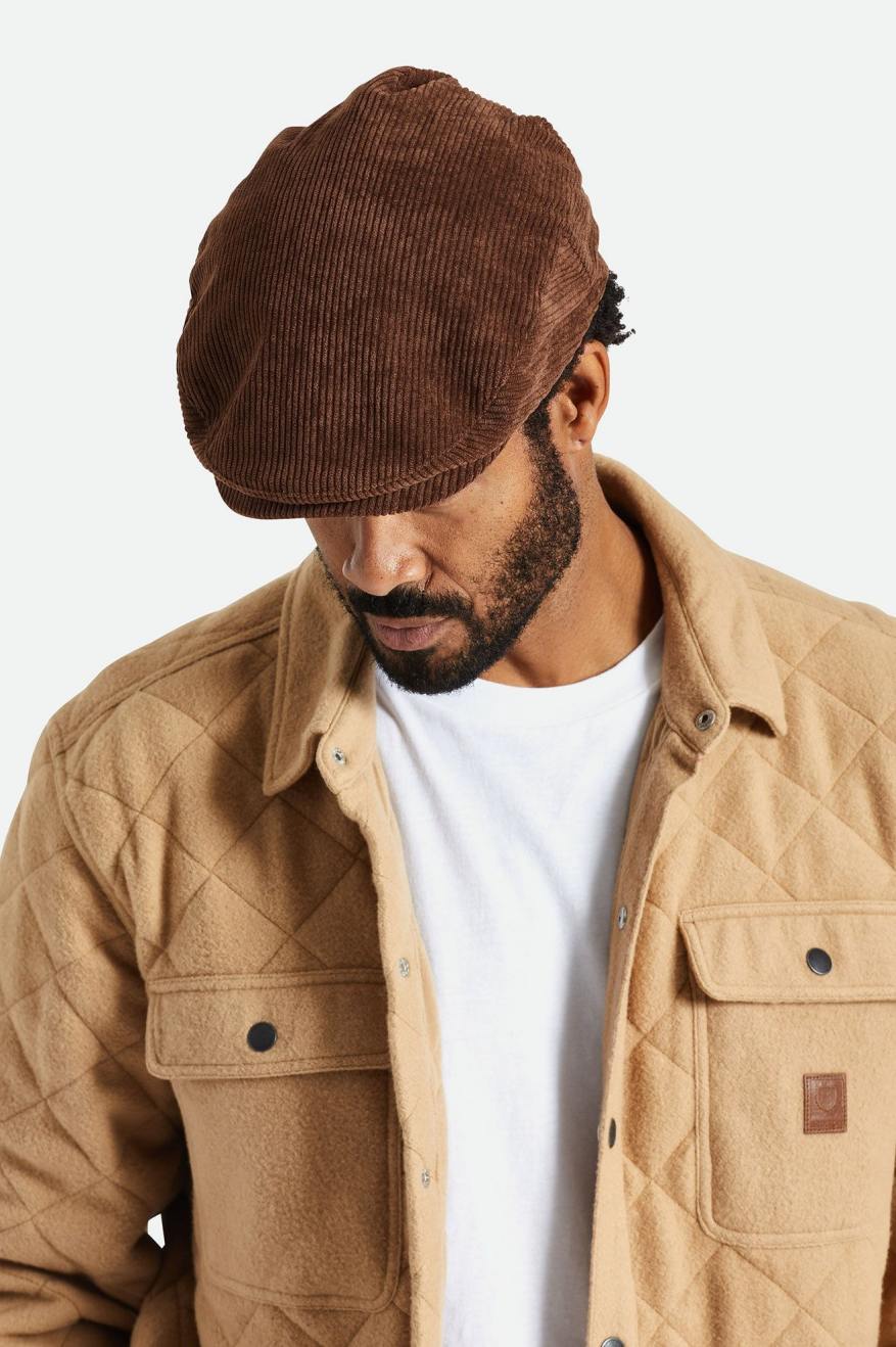 Brown Men's Brixton Hooligan Baggy Snap Hats | 185376-INZ