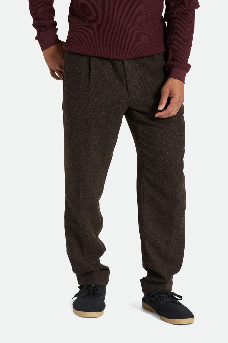 Brown Men\'s Brixton Regent Reserve Trouser Pants | 128437-PEY