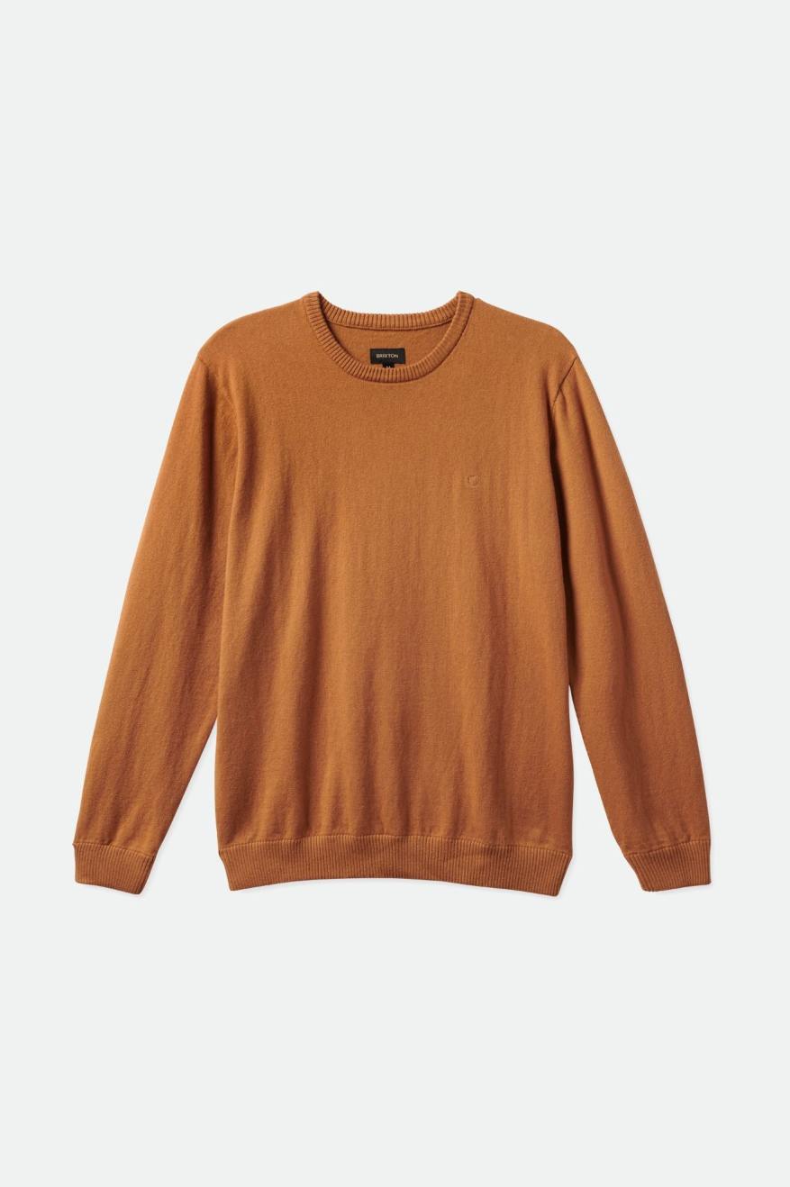 Brown Men's Brixton Reserve Cashmere Sweater Knitwear | 198463-PAM