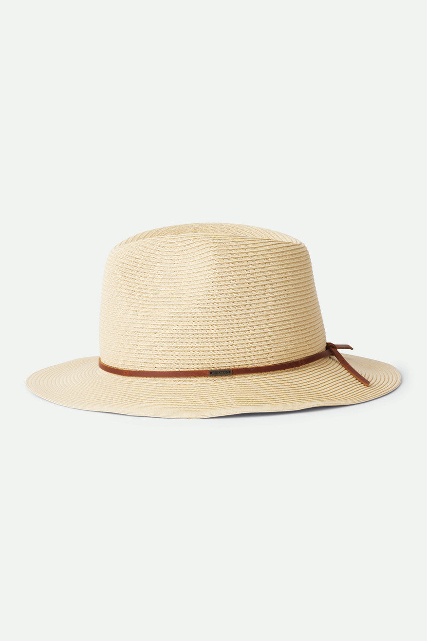 Brown Men's Brixton Wesley Packable Fedora Hats | 830649-PIC