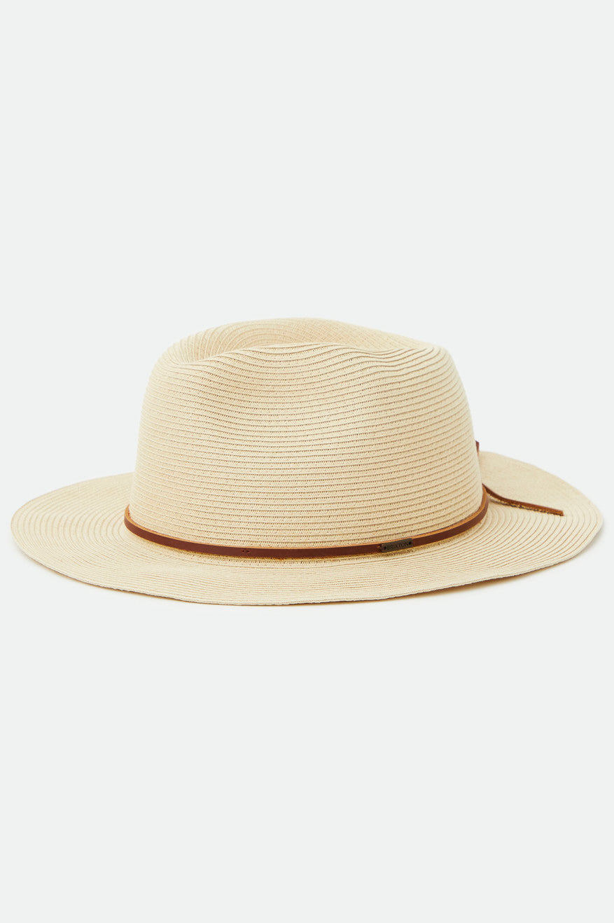 Brown Men\'s Brixton Wesley Packable Fedora Hats | 830649-PIC