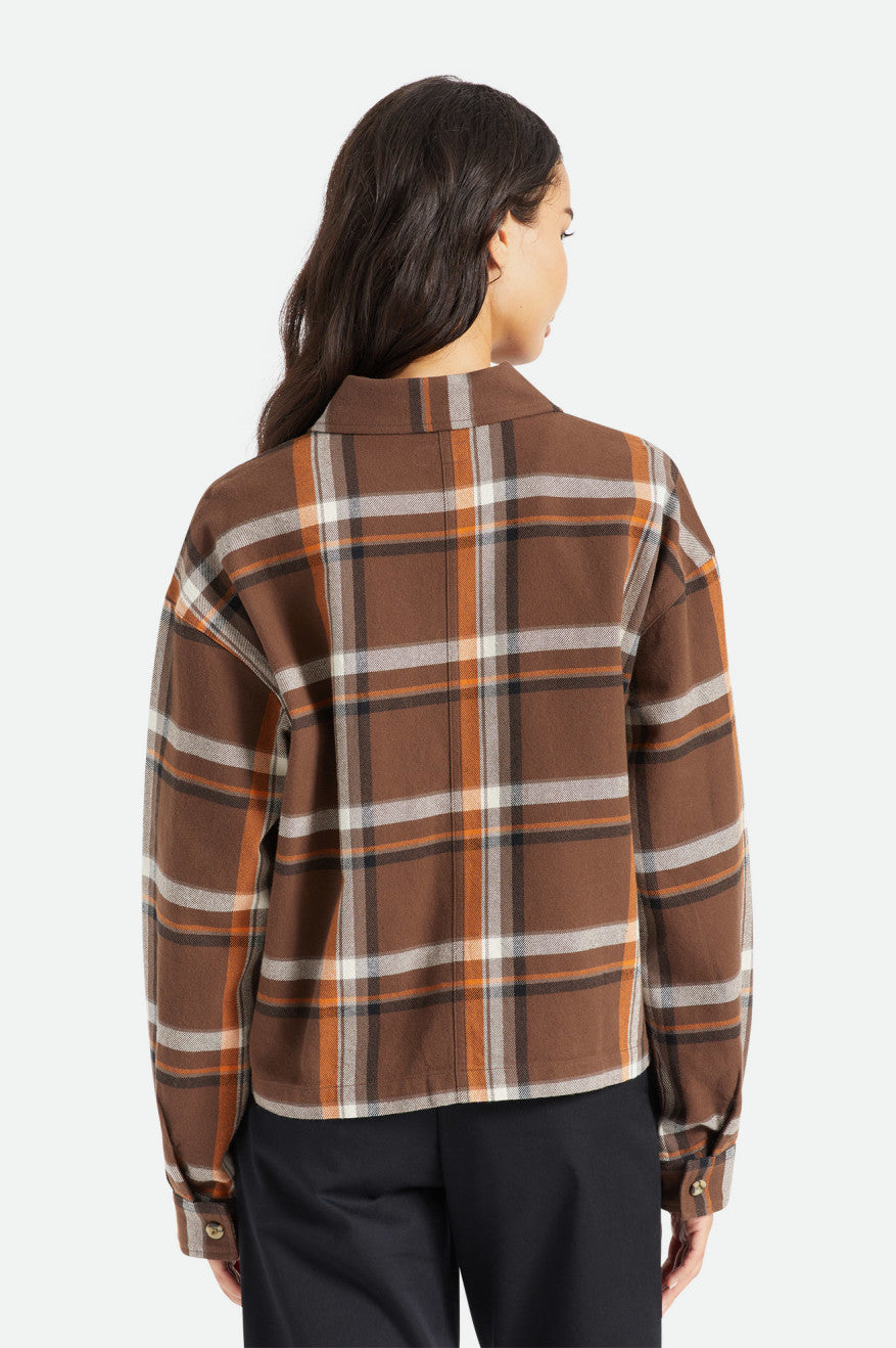 Brown Women's Brixton Bowery L/S Flannels | 348902-TFO