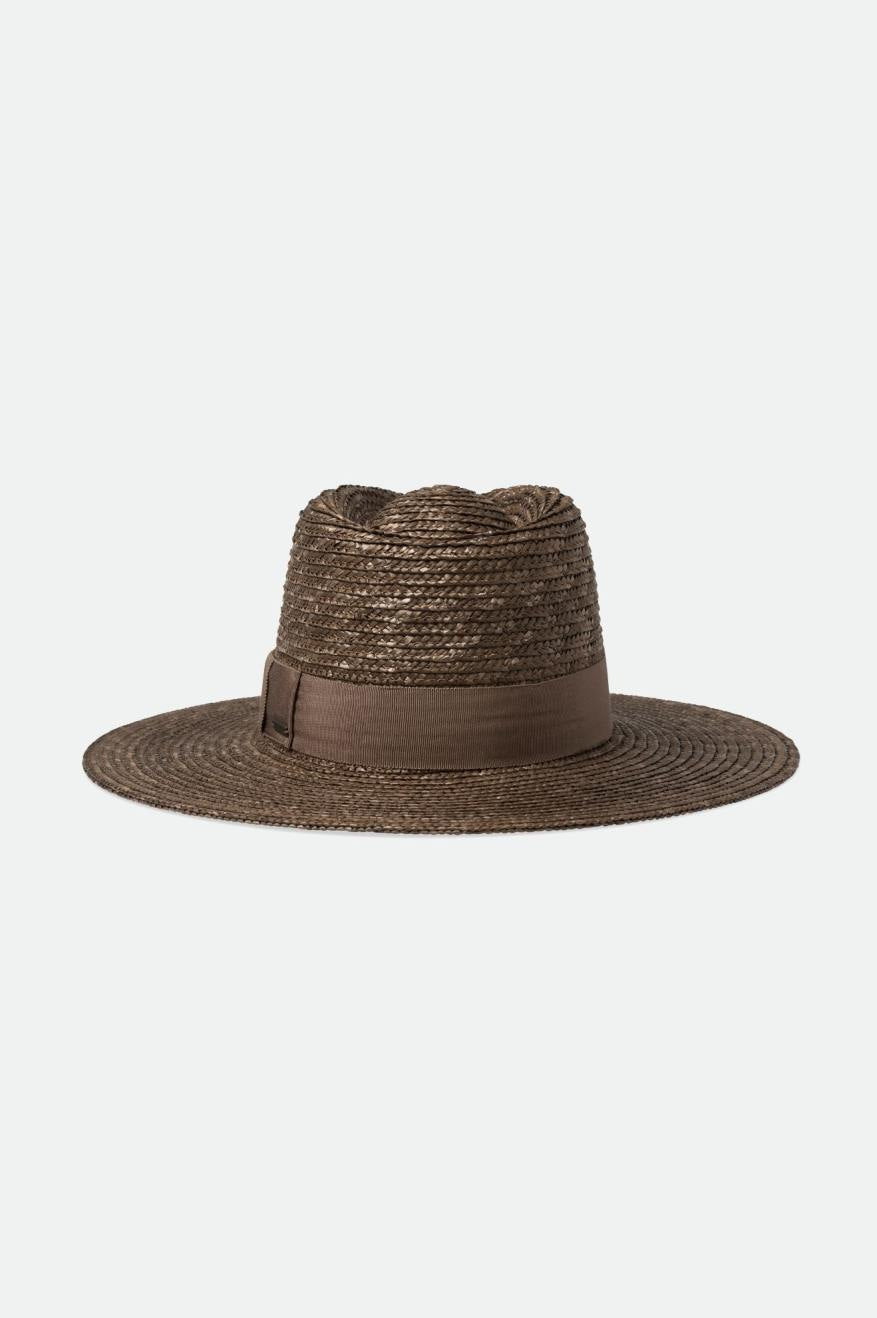 Brown Women's Brixton Joanna Straw Hats | 984026-QNJ